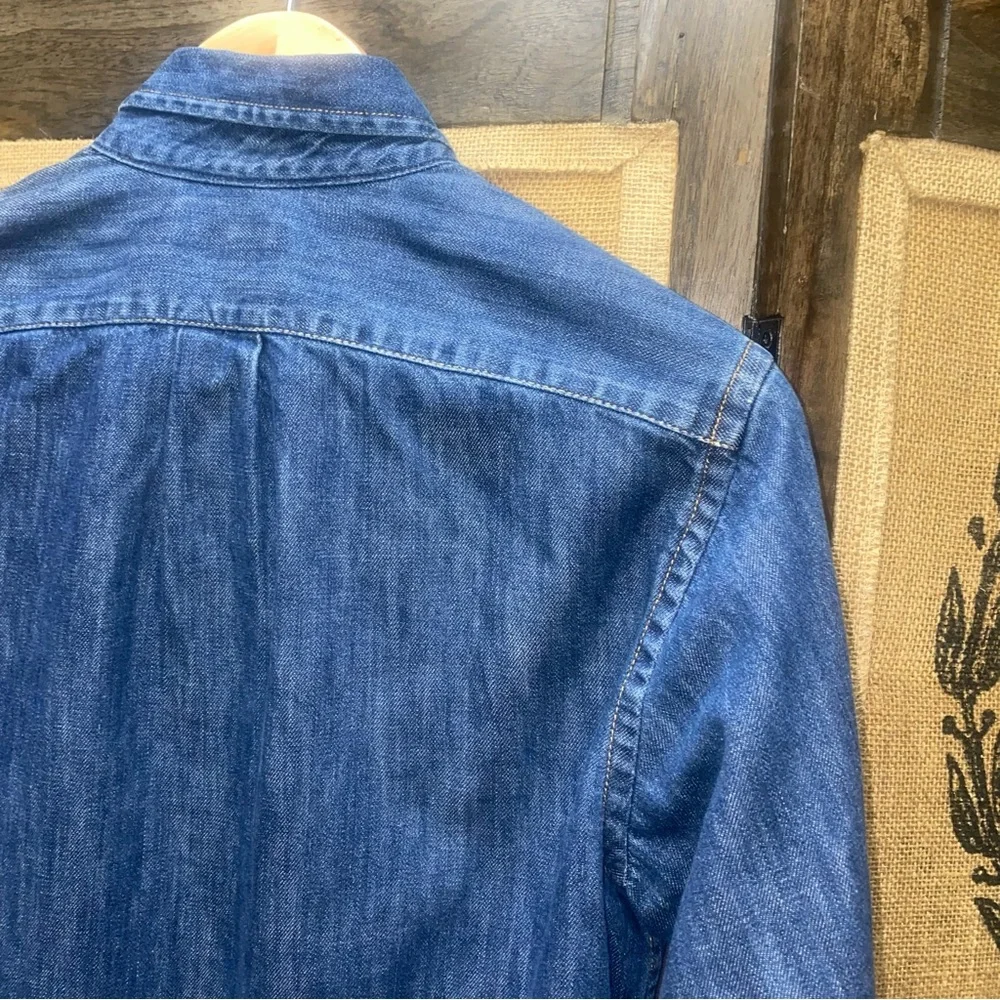 J. Crew Button Down Denim Shirt, XS, Slim